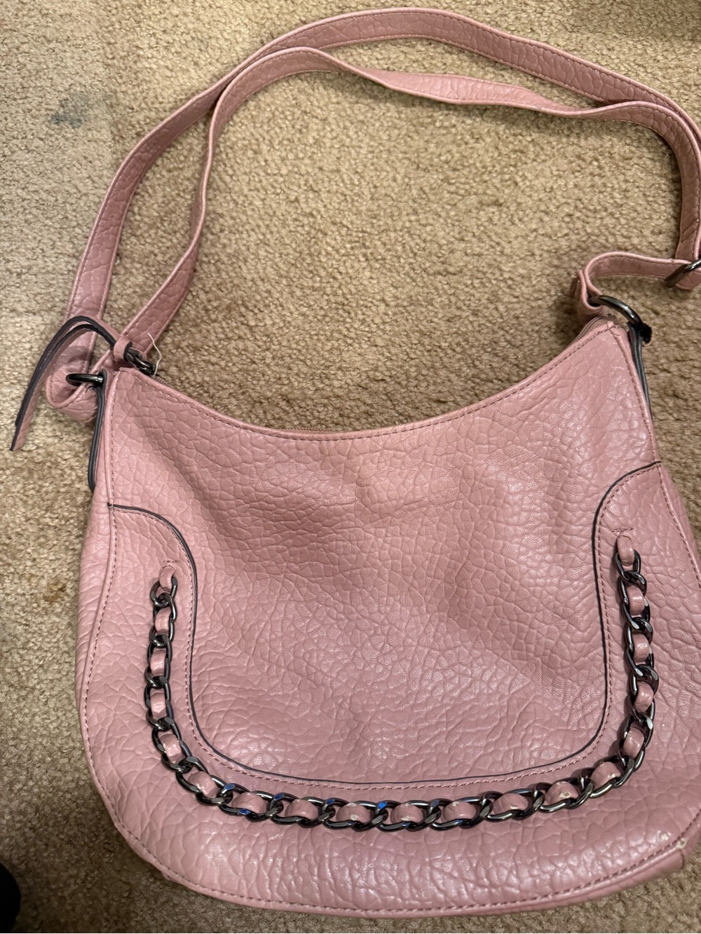 Jessica Simpson Dusty Rose Chain-Accent Shoulder Bag